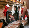 12" Christmas Stocking Hanger - Black Iron Mantle Hanger, Rustic Farmhouse Style