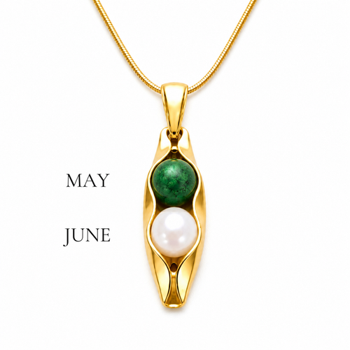 gold two peas in a pod birthstones