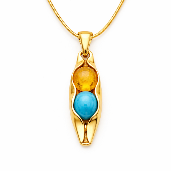 Gold november & december two peas in a pod