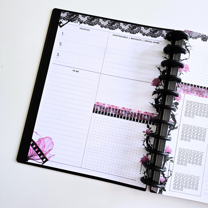 Whisper Dreams 2027 monthly planner lists page