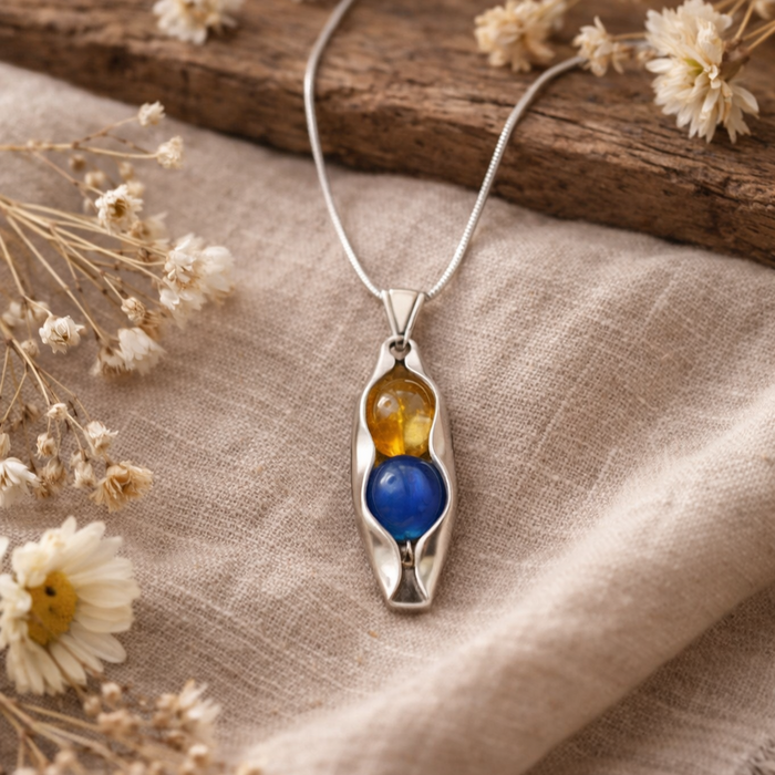 birthstone combination necklace