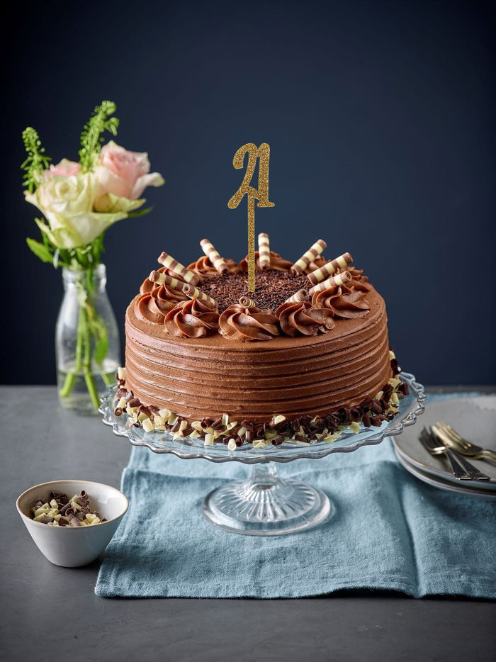 Patisserie Valerie's handmade 21st Birthday Toppers cake delivery
