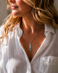 25th Wedding Anniversary Gift for Wife - Solid Silver Ratail Teaspoon Handle Drop Pendant