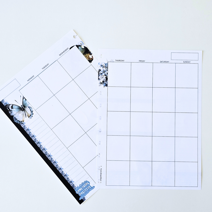 3-Month Undated Discbound Planner Inserts | Azure Blooms