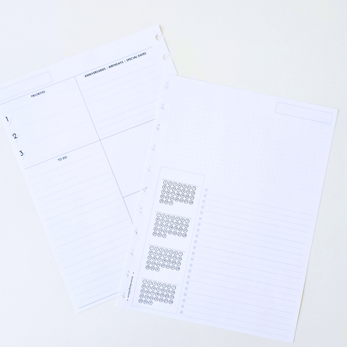 3-Month Undated Discbound Planner Inserts | Signature Designs