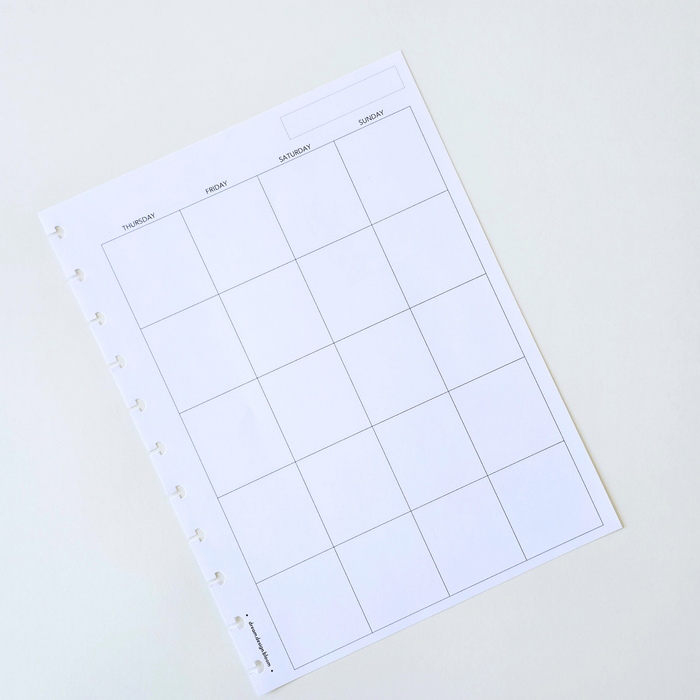 3-Month Undated Discbound Planner Inserts | Signature Designs