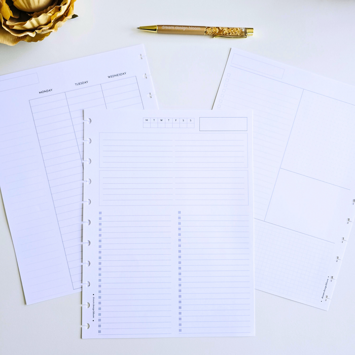 3-Month Undated Weekly Extension Inserts | Signature Designs