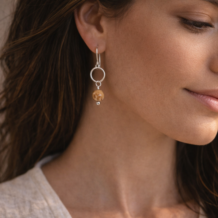 coral earrings 35th anniversary