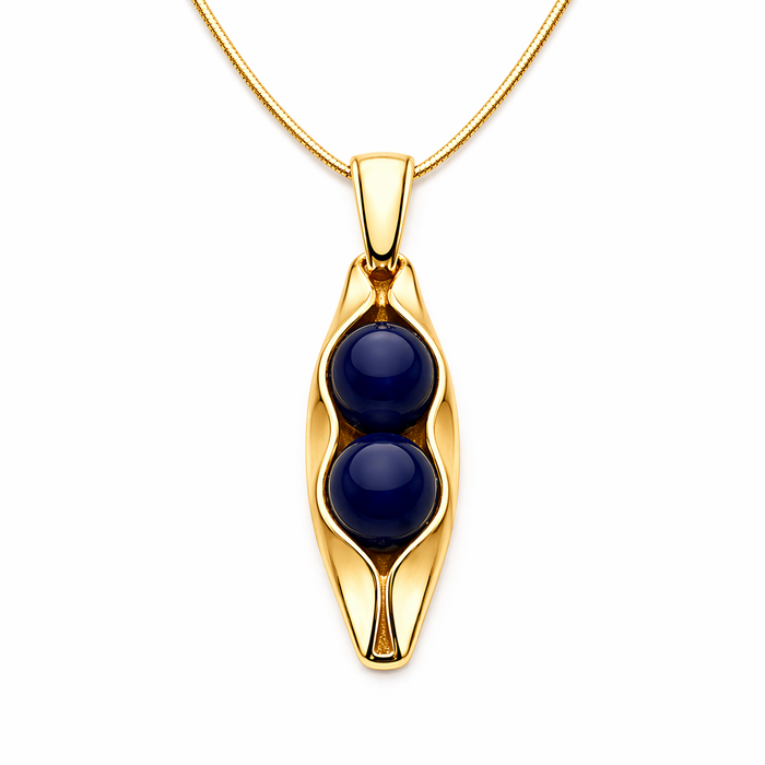 45th Anniversary Gift for Wife | Sapphire Anniversary Necklace | 45th Wedding Anniversary | Personalised Two Peas in a Pod