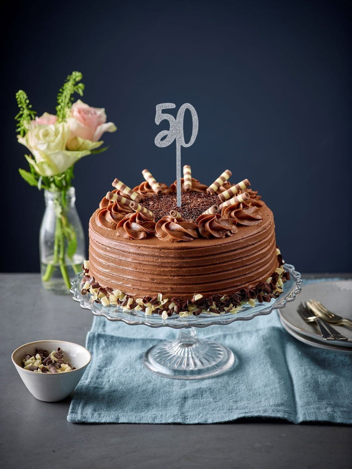 Patisserie Valerie's handmade 50th Birthday Toppers cake delivery