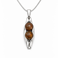 5th Anniversary Gift for Wife | Petrified Wood Anniversary Necklace | 5th Wedding Anniversary | Personalised Two Peas in a Pod