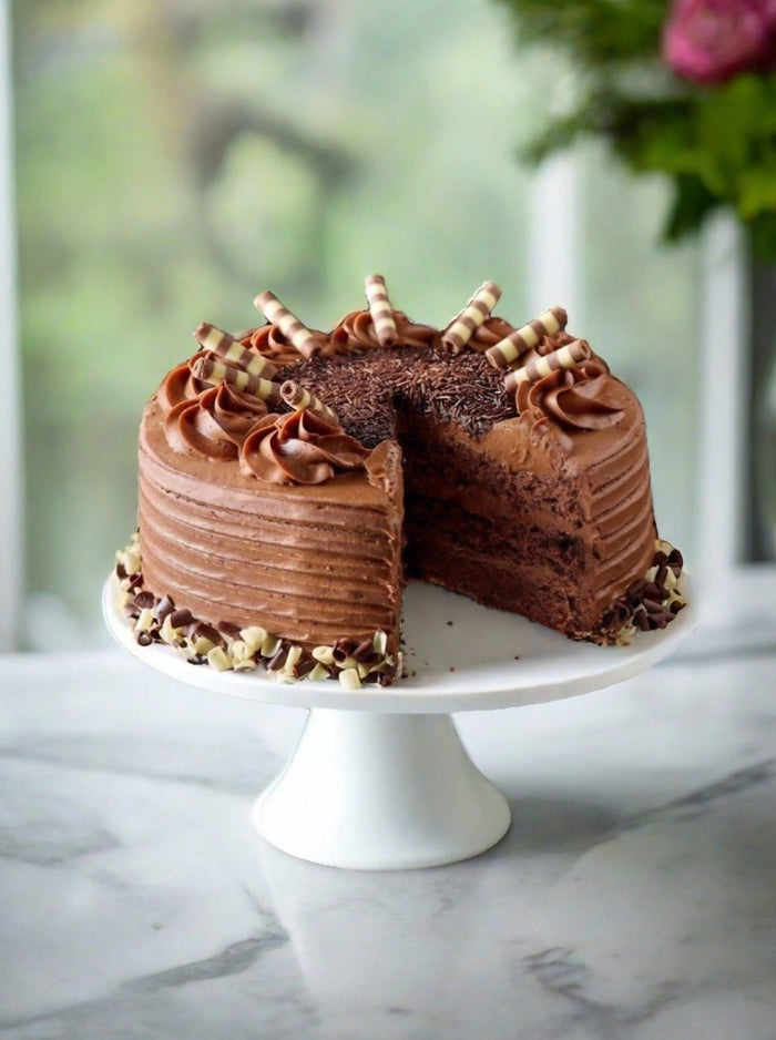 Patisserie Valerie's handmade 70th Birthday Cake Bundle - Ultimate Chocolate Layer Cake cake delivery