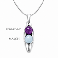 Two peas in a pod with birthstones