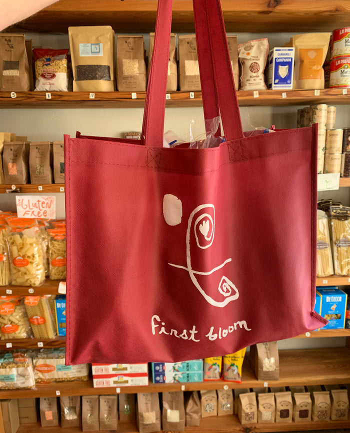 Red reusable first bloom bag