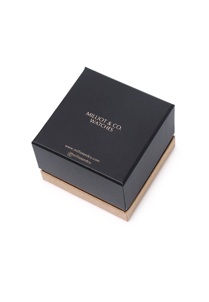 Aaron Rose Gold Metal Watch (Salmon)