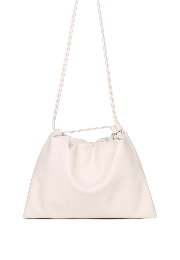 Ailee Drawstring Bucket Bag (Almond)