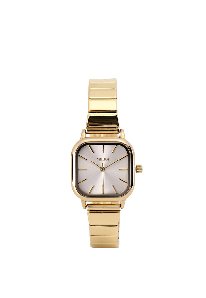 Ainsley II Stainless Steel Strap Shift Watch (Gold)