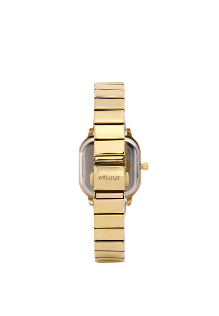 Ainsley II Stainless Steel Strap Shift Watch (Gold)