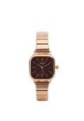 Ainsley II Stainless Steel Strap Shift Watch (Rose Gold)