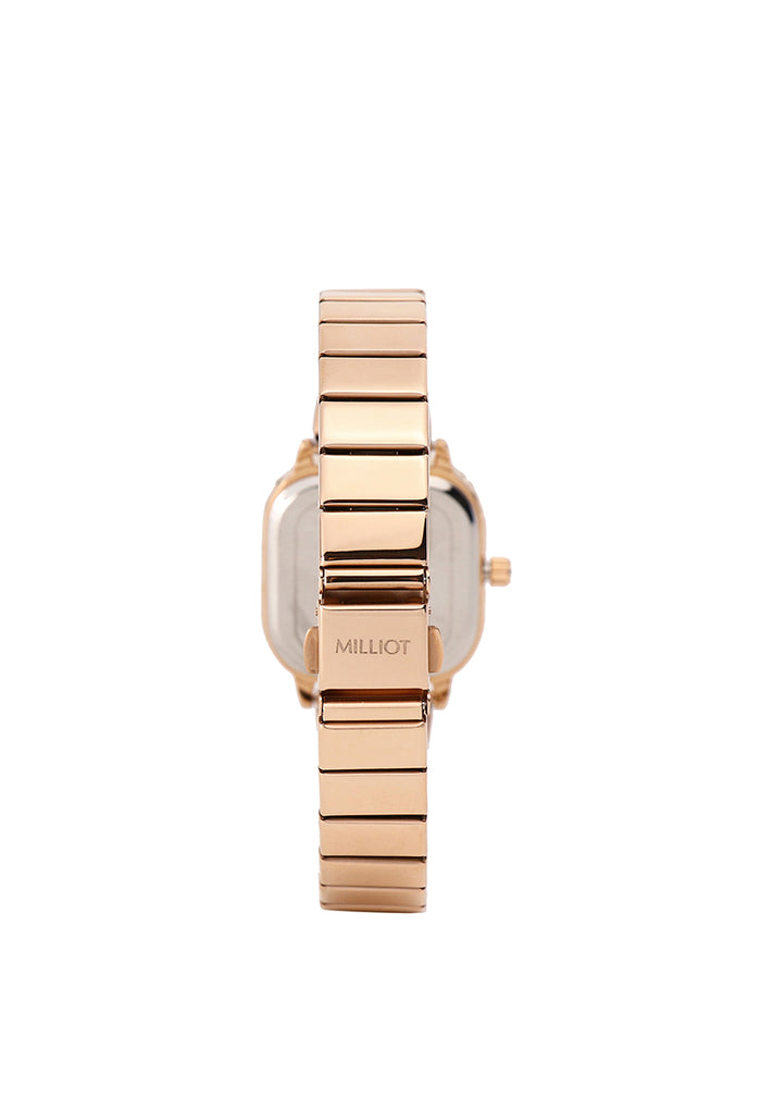 Ainsley II Stainless Steel Strap Shift Watch (Rose Gold)