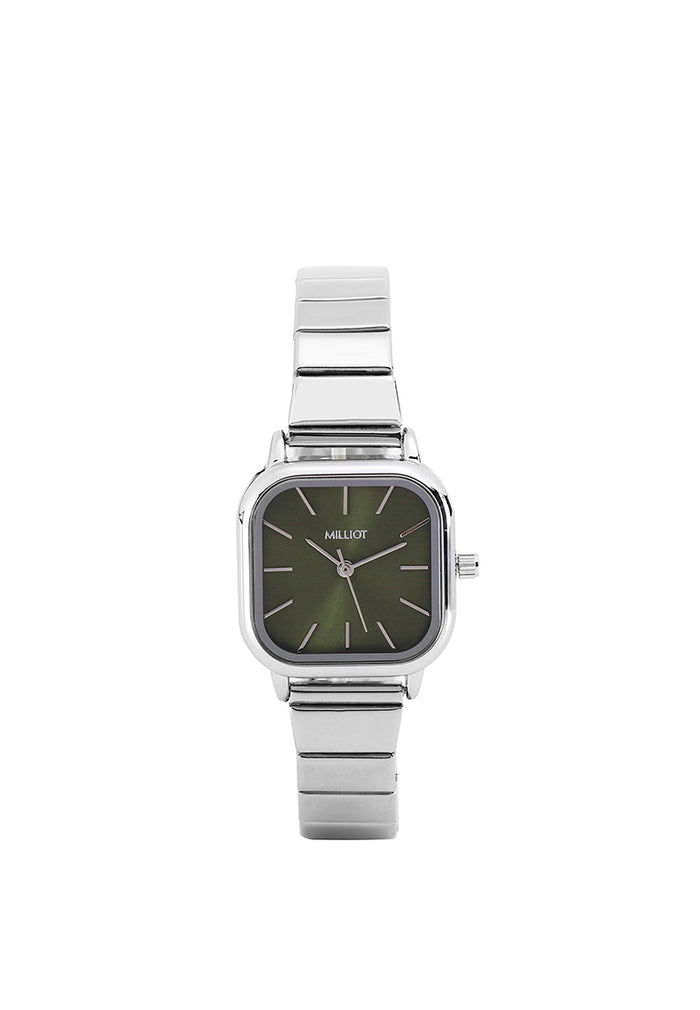 Ainsley II Stainless Steel Strap Shift Watch (Silver)
