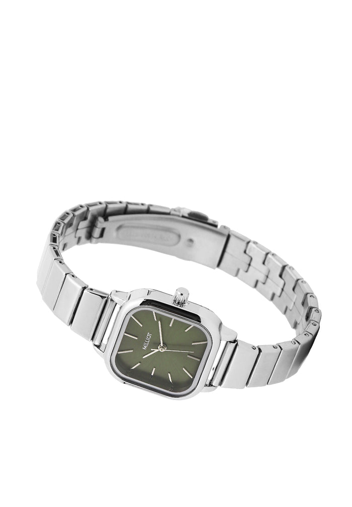 Ainsley II Stainless Steel Strap Shift Watch (Silver)