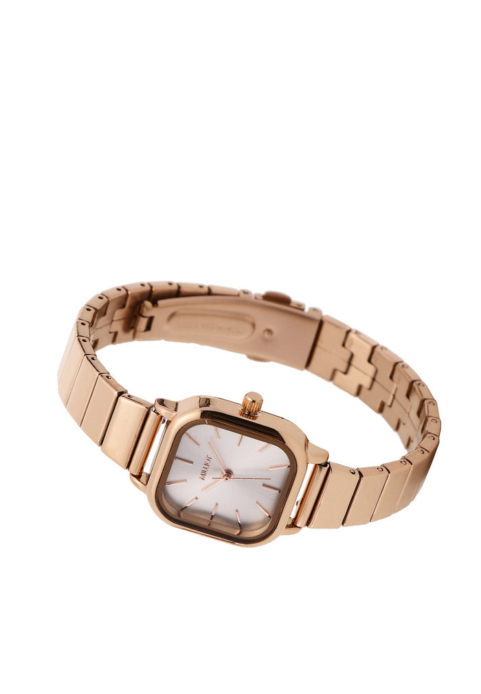 Ainsley II Stainless Steel Strap Shift Watch (Silver/Rose Gold)