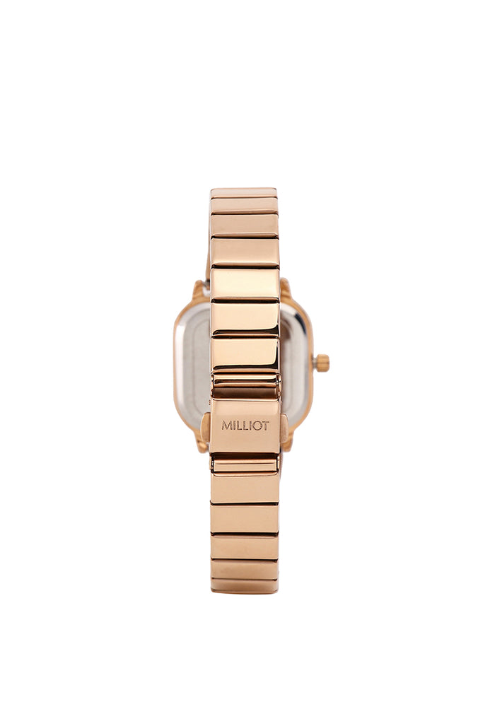 Ainsley II Stainless Steel Strap Shift Watch (Silver/Rose Gold)