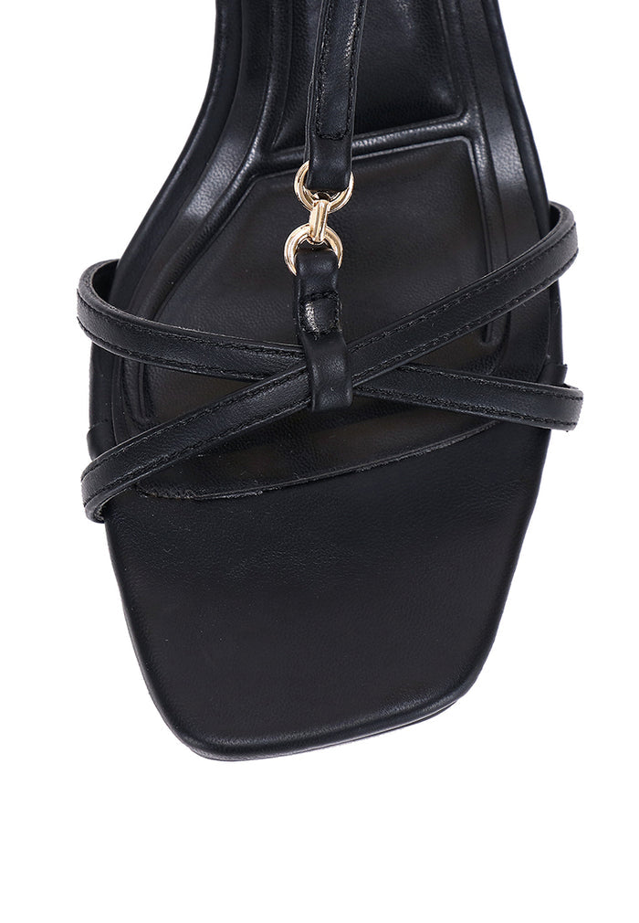Alaia Strappy Heels (Black)