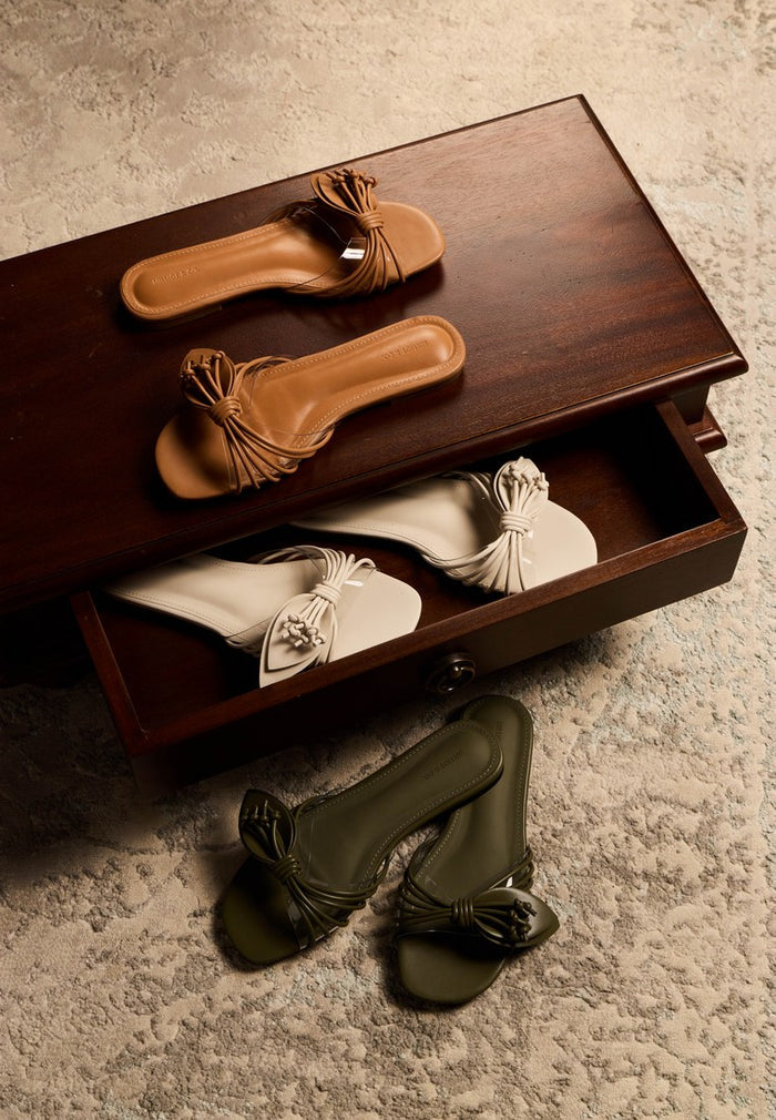Albie Leaf Sandals (Dark Green)