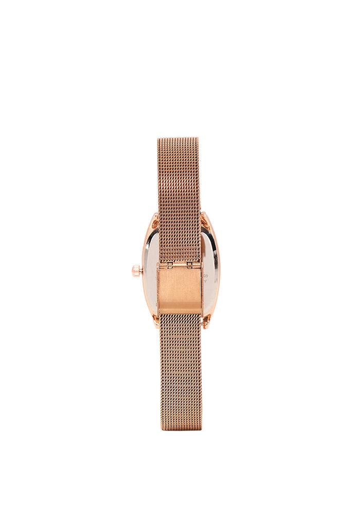 Amanda Stainless Steel Mesh Strap Watch  (Rose Gold)