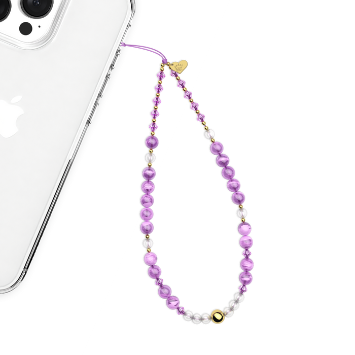 Amethyst Gemstone Phone Charm – Cute Aesthetic Phone Accessory