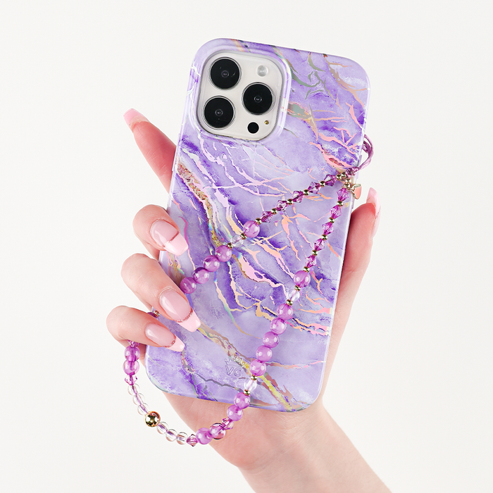 Amethyst Gemstone Phone Charm – Cute Aesthetic Phone Accessory