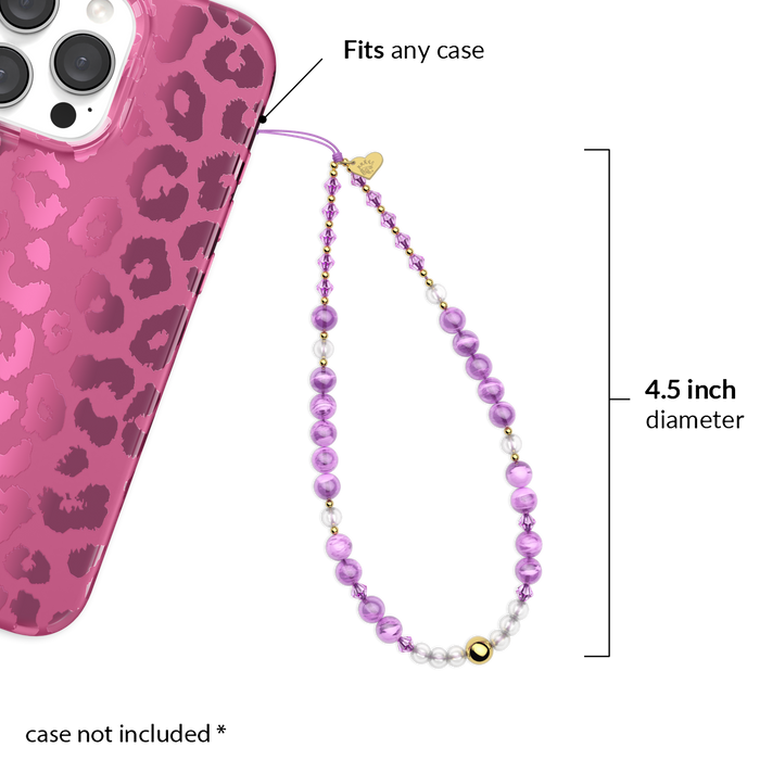 Amethyst Gemstone Phone Charm – Cute Aesthetic Phone Accessory