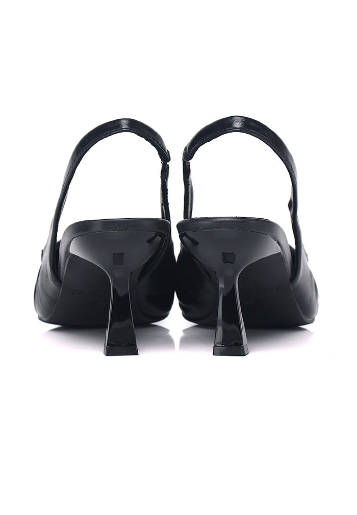 Anais Crinkle Gathered Heels (Black)