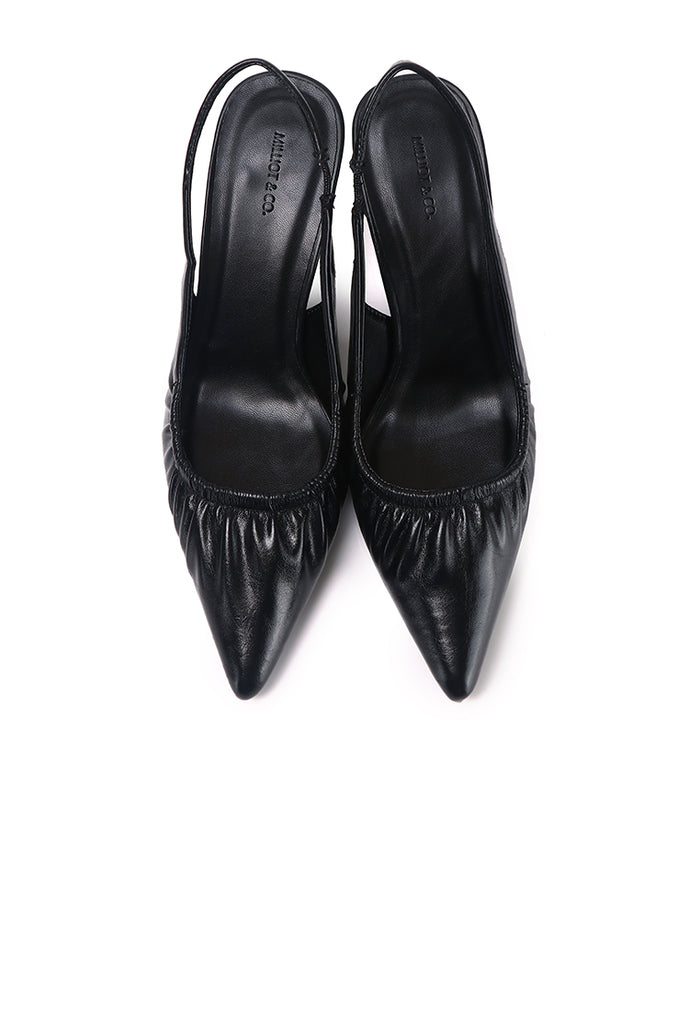 Anais Crinkle Gathered Heels (Black)