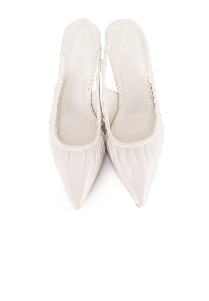 Anais Crinkle Gathered Heels (White)