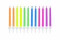 Patisserie Valerie's handmade Angel Flames Coloured Party Candles - 12 Pack cake delivery