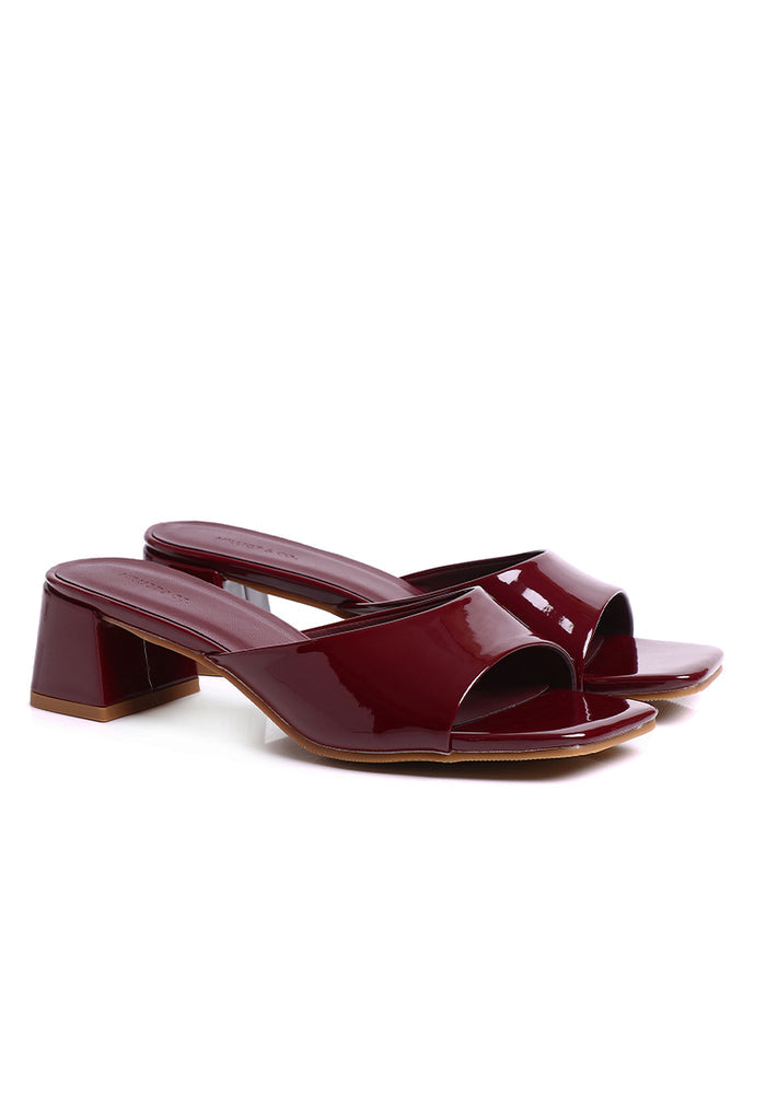 Aria Heels In Patent (Maroon)