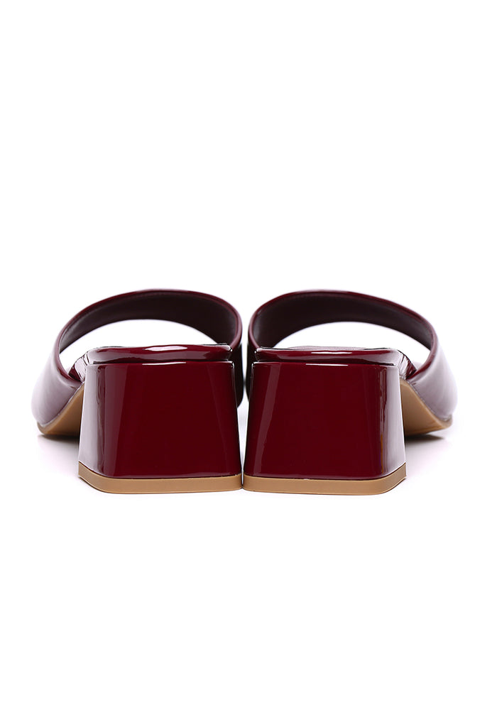 Aria Heels In Patent (Maroon)