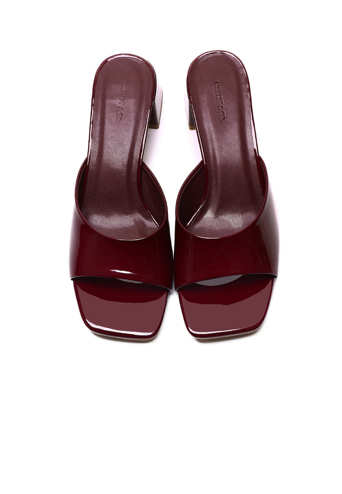 Aria Heels In Patent (Maroon)