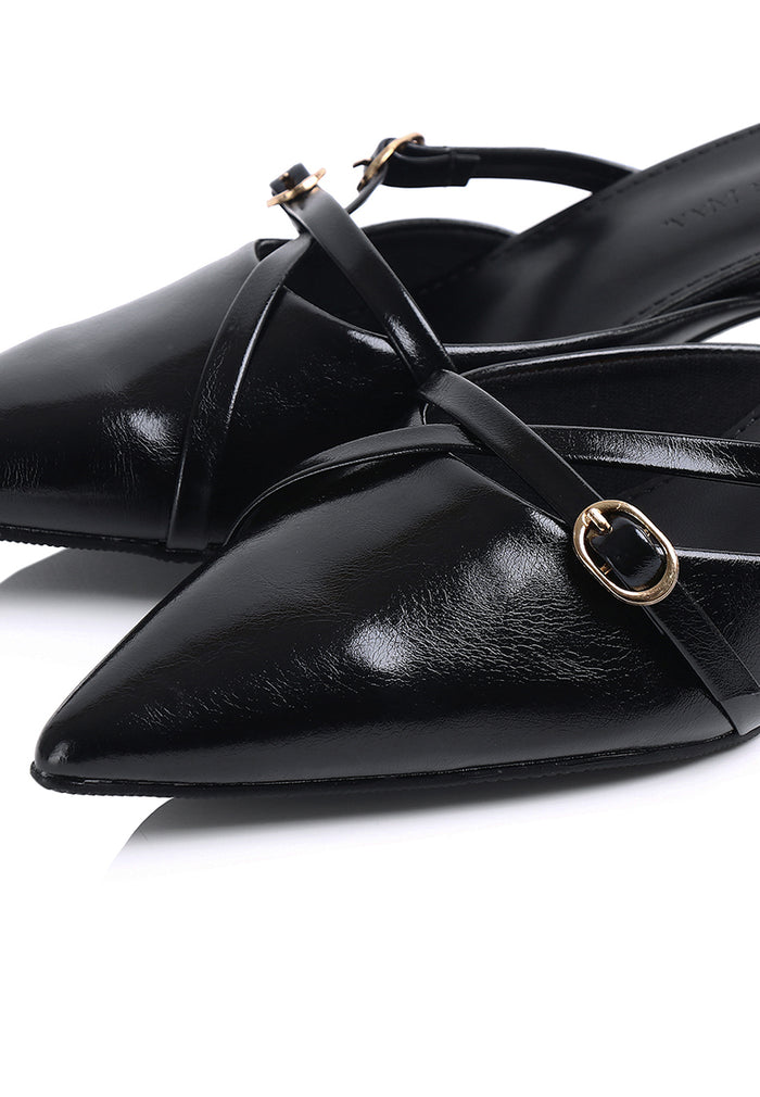 Asly Slip On Pumps Heels (Black)