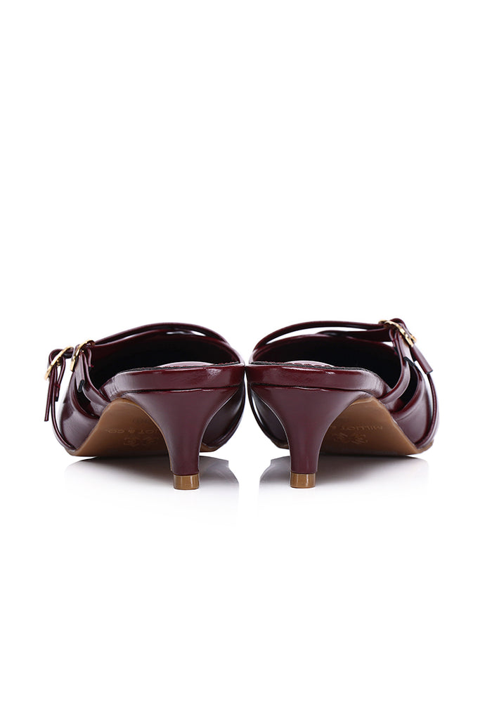 Asly Slip On Pumps Heels (Maroon)