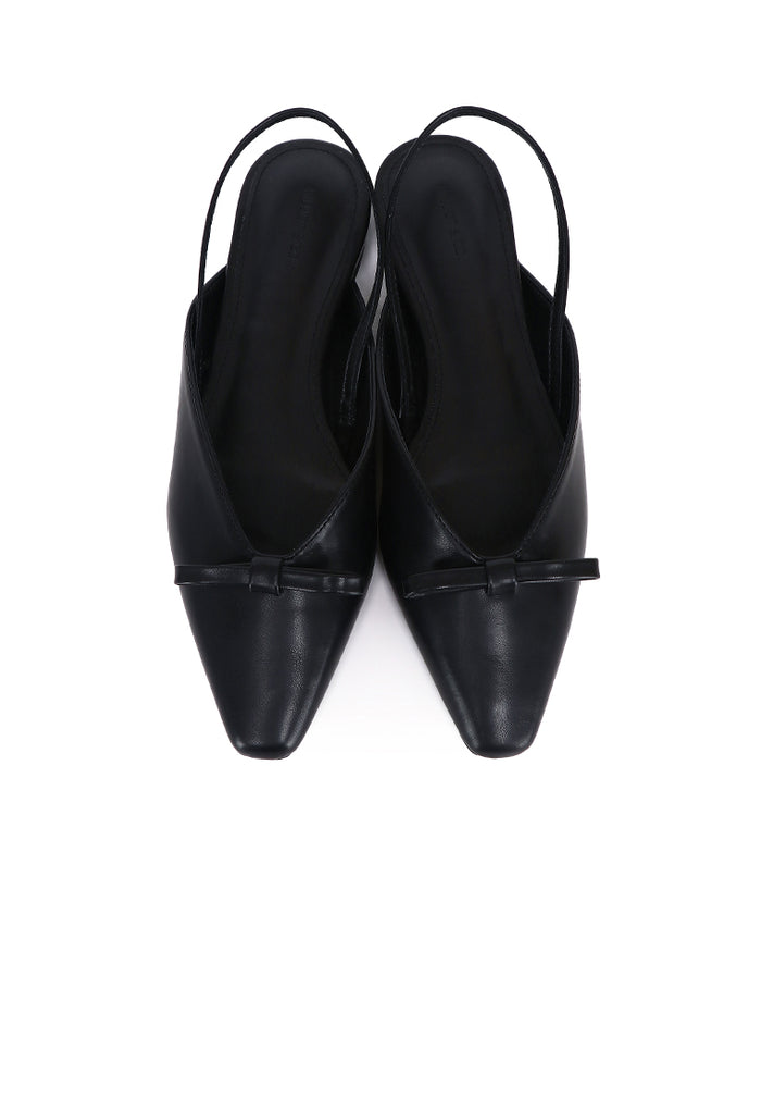 Aubrey Ballerina & Flats With Bow (Black)