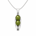 August Birthstone | Peridot | Two Peas in a Pod Necklace | Personalised Gift