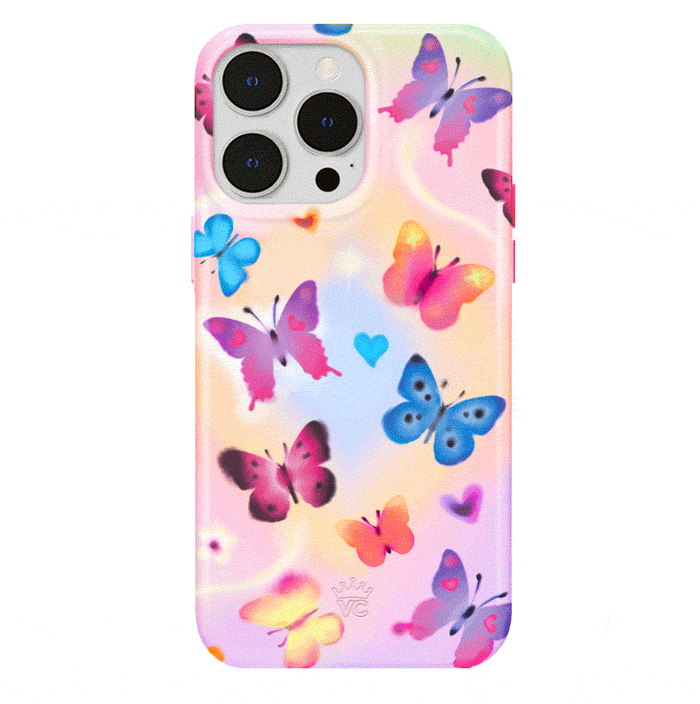 Aura Butterfly iPhone Case – Trendy Protective Phone Cover