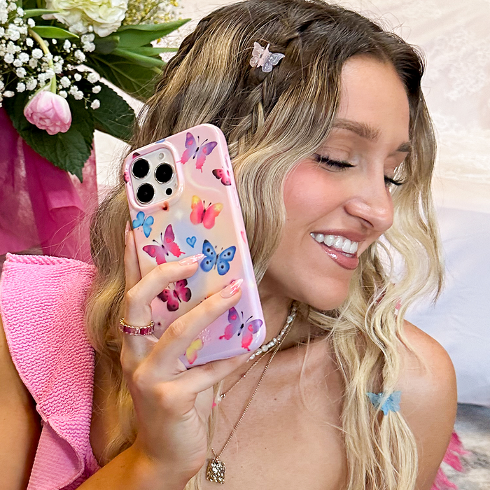 Aura Butterfly iPhone Case – Trendy Protective Phone Cover