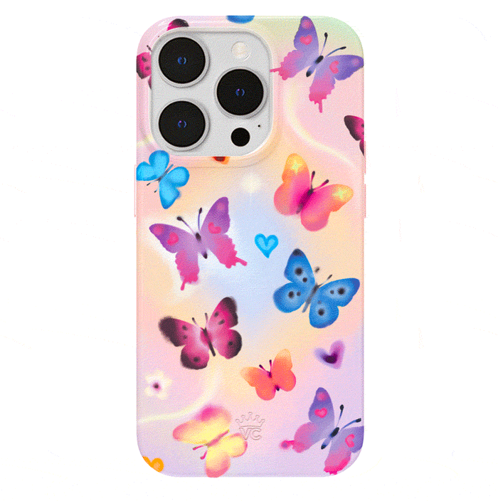 Aura Butterfly iPhone Case – Trendy Protective Phone Cover