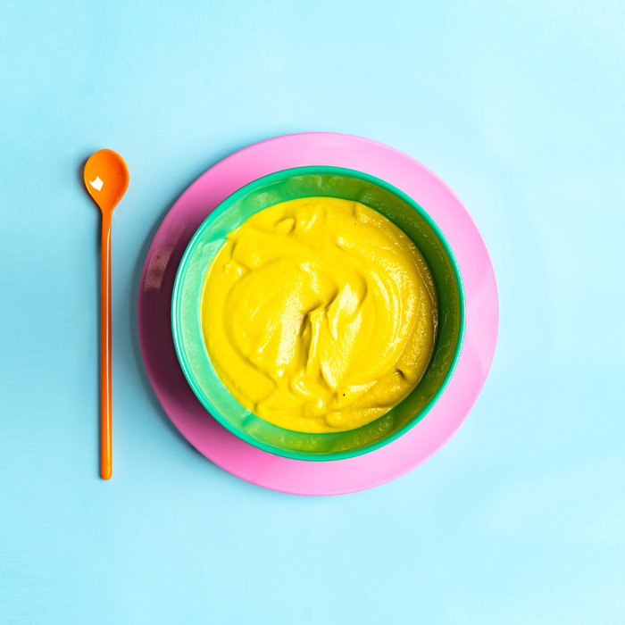 Auyama Power Soup ingredients — organic butternut squash, spinach, leeks, pasture-raised chicken