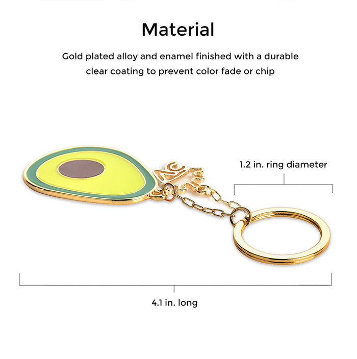 Avocado Keychain – Cute Bag Charm Accessory